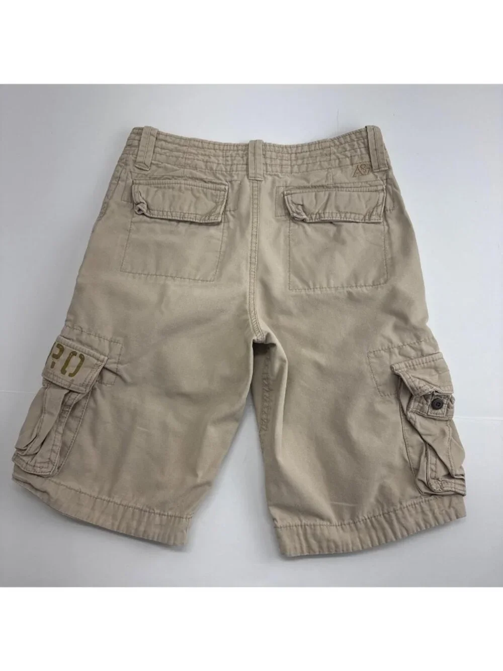 Vintage Y2K Aeropostale AERO A87 Cargo Shorts Mens 28 Tan Heavyweight Utility
